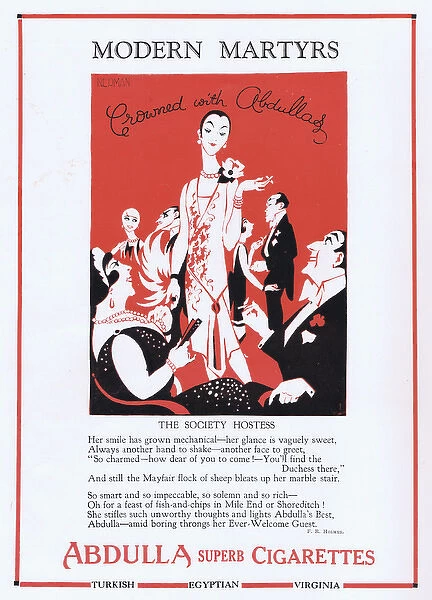 Abdulla Cigarette Advert, 1927