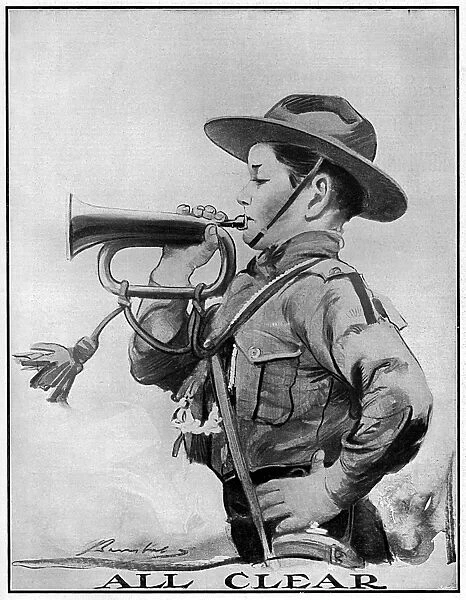 All Clear - boy scout during WWI by Barribal