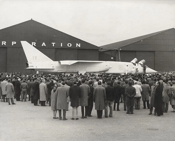 BAC TSR-2. Crowd of People Around the British Aircraft Corporation Tsr