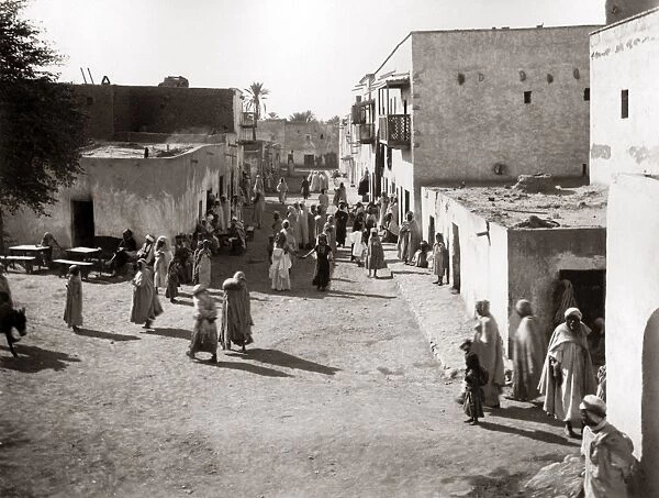 Biskra, Algeria, circa 1890 - Street of the Ouled Nail women