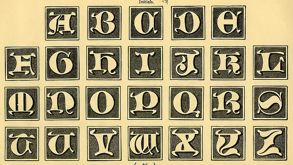 Block alphabet design, upper case A-Z