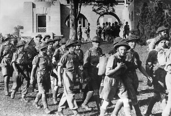 British soldiers after surrender of Singapore, 1942