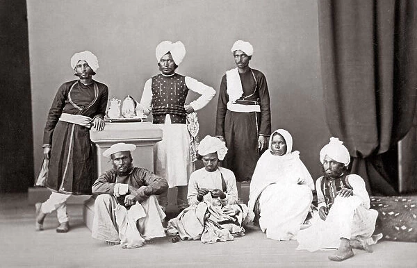 c. 1860s India - household servants