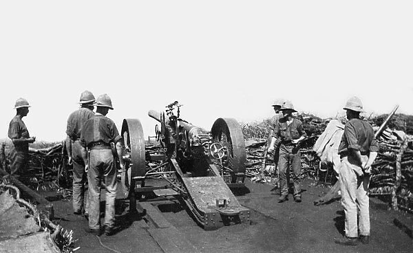 Covering fire near Salaita, German East Africa, WW1