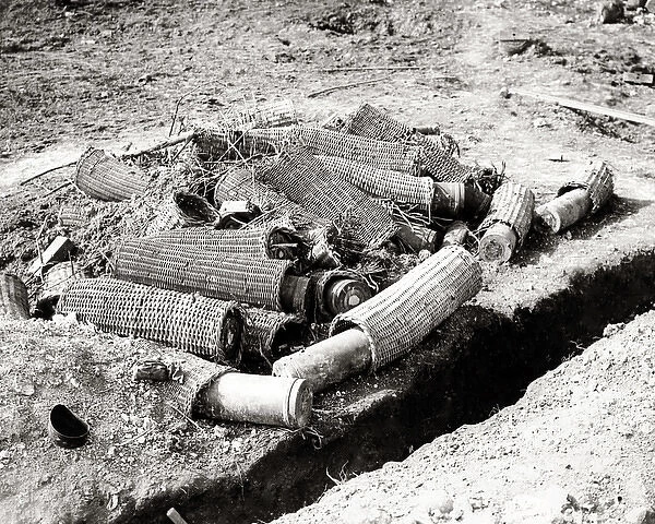 German ammunition left behind, Morval, France, WW1