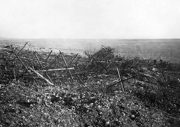 German barbed wire, Western Front, France, WW1