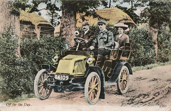 Group of Europeans off for a drive in East Africa