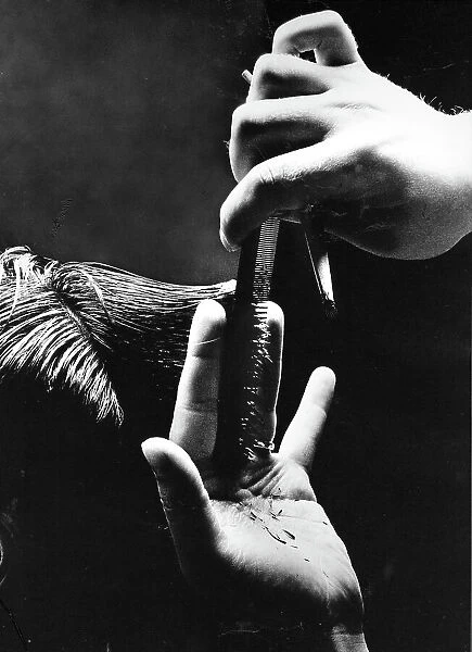 Hairdresser cutting Hair 1993