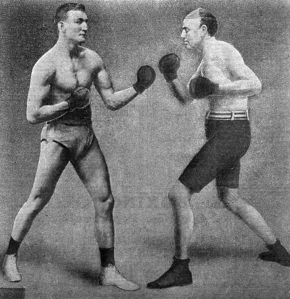 Bill Lang v Bob Fitzsimmons in heavyweight boxing match