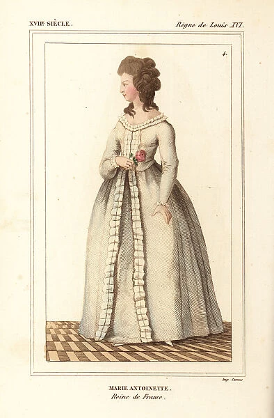 Marie Antoinette, Queen of France, in Temple prison 1792