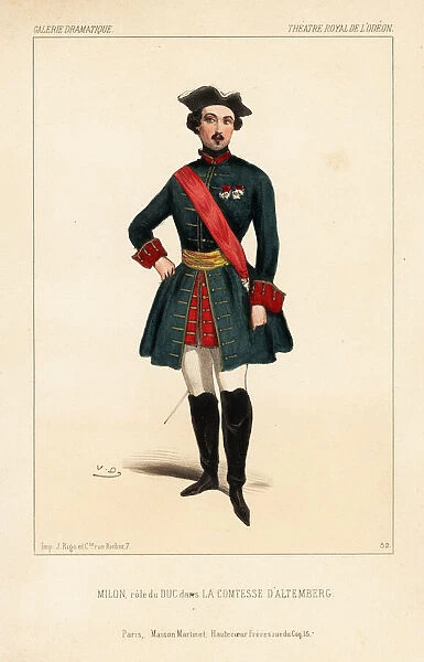 Milon as the Duke in La Comtesse d Altemberg, 1844