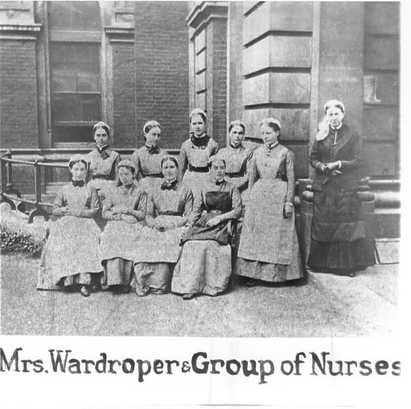 Mrs Wardroper and group of nurses