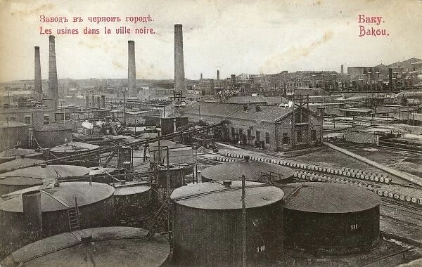 Oil refineries and factories at Baku, Azerbaijan