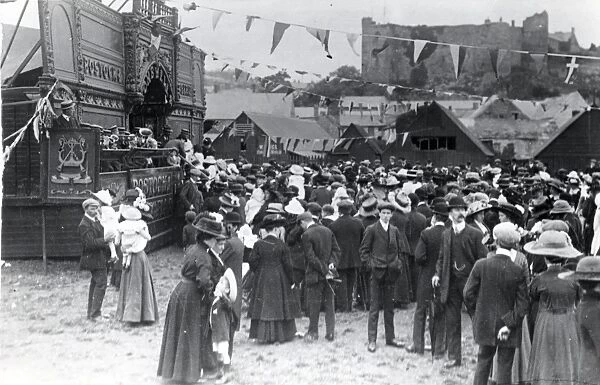 People at the fair, Haverfordwest, South Wales