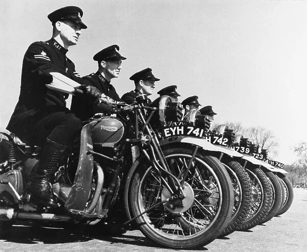 Policemen on their motor cycles