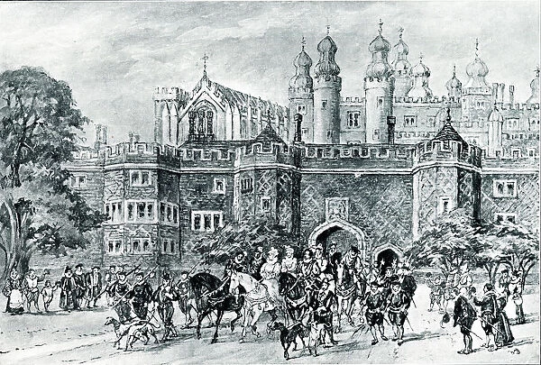 Queen Elizabeth I going hunting from Richmond Palace