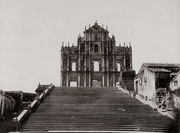 Ruins of St. Pauls Cathedral, Macau, c. 1880 s