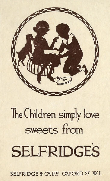 Selfridges sweets advertisement by H. L. Oakley