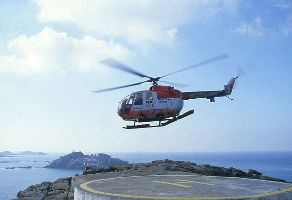 Service Helicopter and Round Island - Scillies