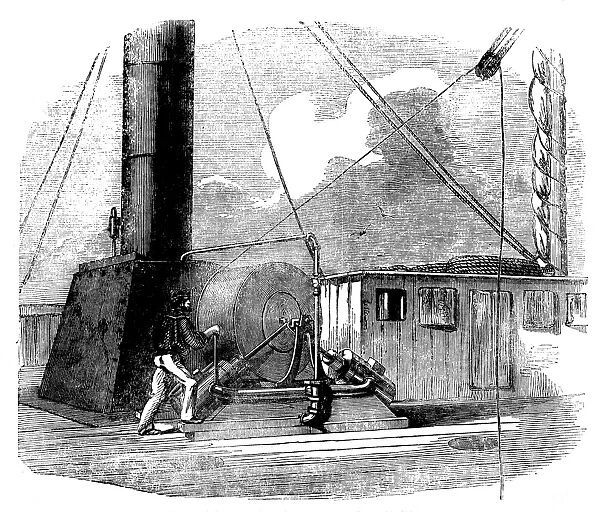 The Spool and Steam Engine used for Sounding the Atlantic, U