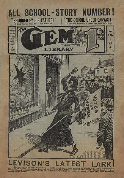 Suffragette Breaking Window Gem Library