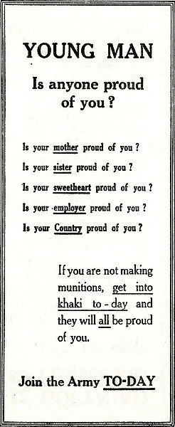 WW1 - Recruitment Advertisement