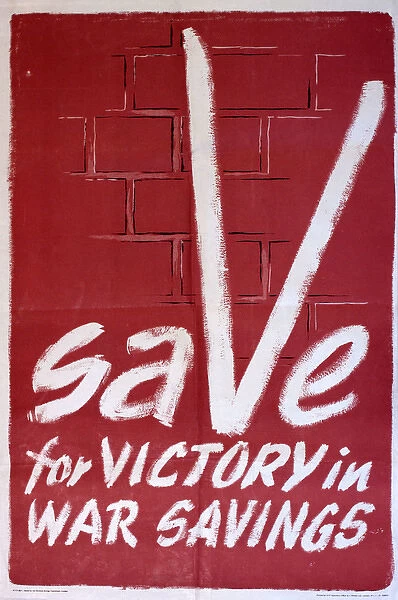 WW2 poster, Save for victory in war savings
