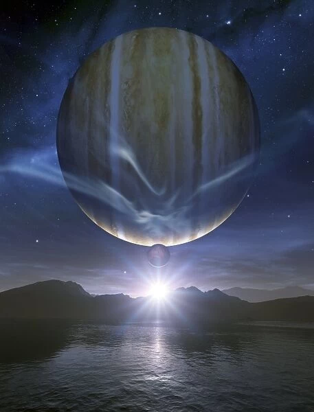 Extrasolar gas giant planet, artwork