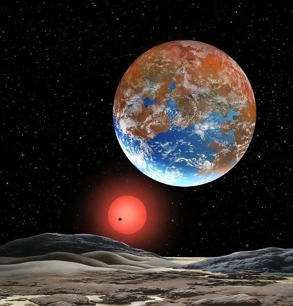 Super-Earth extrasolar planet, artwork C015  /  0800
