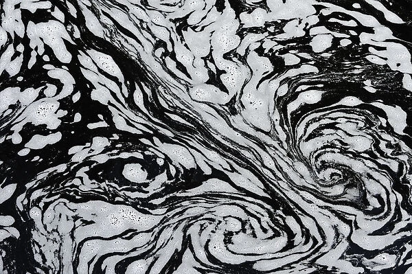 Canada, Manitoba, Whiteshell Provincial Park. Swirling water in Reenie River. Credit as