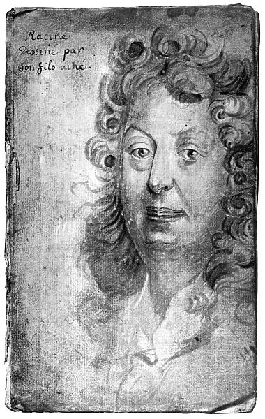 JEAN BAPTISTE RACINE (1639-1699). French dramatic poet. Drawing by Racines eldest son