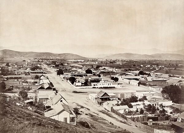 LOS ANGELES, 1877. View of Los Angeles, California. Photograph by Carleton Watkins