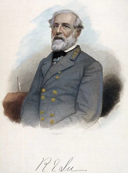 ROBERT E. LEE (1807-1870). American Confederate general. Steel engraving, American, 19th century