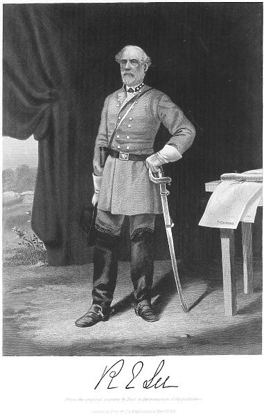 ROBERT E. LEE (1807-1870). American Confederate general. Steel engraving, 1866, after a painting by Thomas Nast