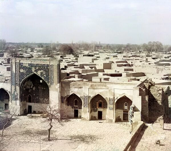 SAMARKAND, 1910. View of Samarkand from Tillia-Kari madrasah