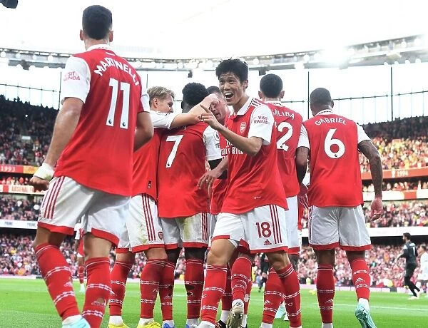 Arsenal's Tomiyasu and Saka: Unstoppable Duo Strikes Twice Against Liverpool in the 2022-23 Premier League