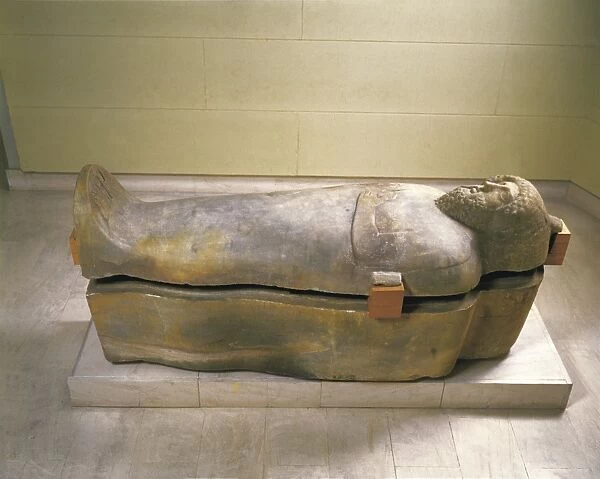Anthropomorphic sarcophagus of man from Spain