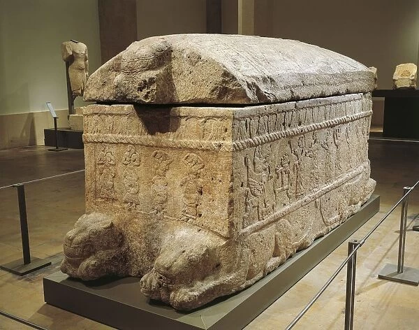 Limestone sarcophagus of Ahiram, king of Byblos