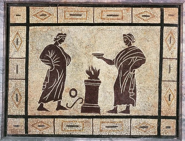 Mosaic depicting sacrifice scene