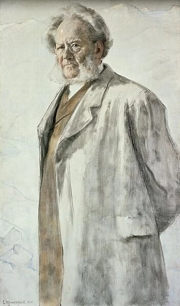 Norway, Oslo, Portrait of Henrik Ibsen