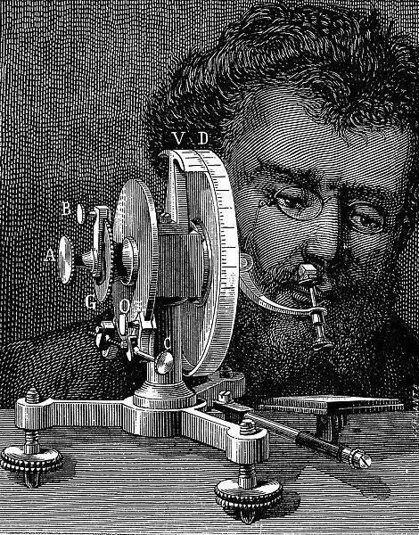 Wollastons reflecting goniometer for measuring the angles of crystals. William Hyde Wollaston