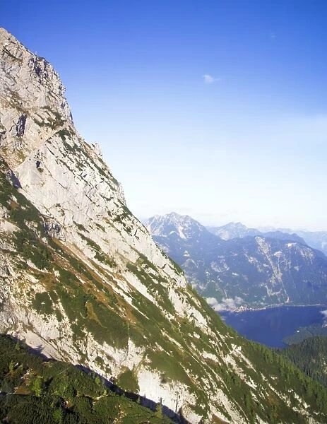 Dachstein mountain seen from the cableway