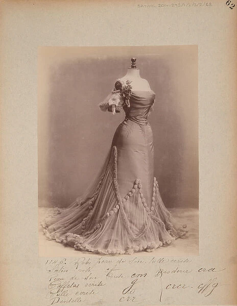 Album Page: House of Worth, Ball Gown, 1903-04 (b  /  w photo)