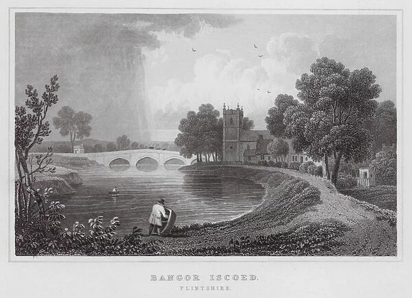 Bangor Iscoed, Flintshire (engraving)