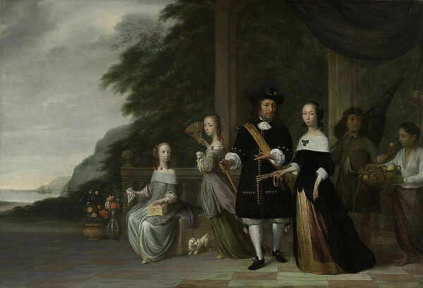 Batavian VOC chief merchant Pieter Cnoll and his family, 1665 (oil on canvas)