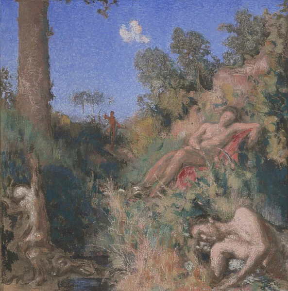Bathers, c. 1903 (pastel & w  /  c on paperboard)