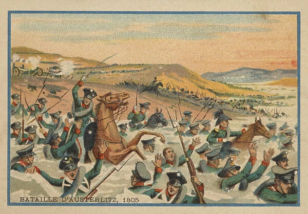 Battle of Austerlitz in 1805 (chromolitho)