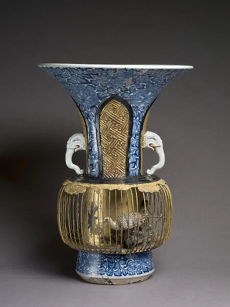 Birdcage vase, c. 1720 (mixed media)