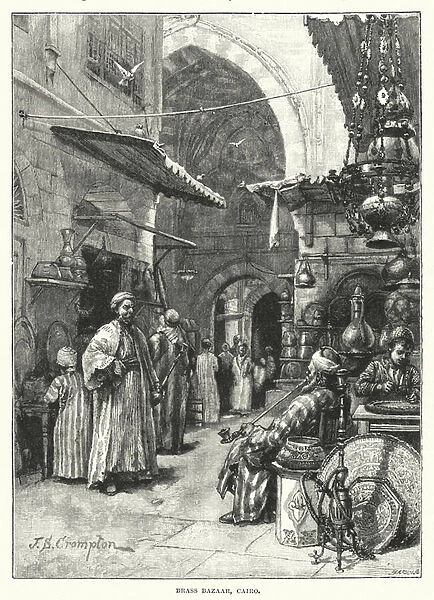 Brass Bazaar, Cairo (engraving)