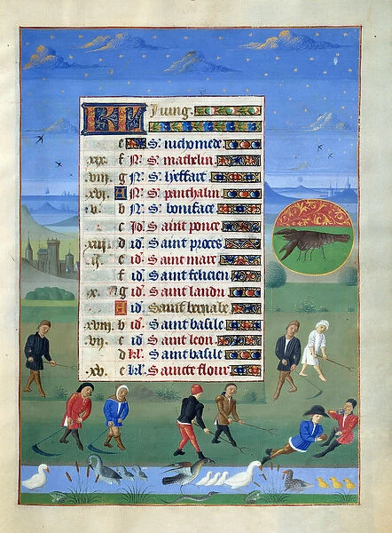 Calendar page for the month of June: 'Agricultural work'